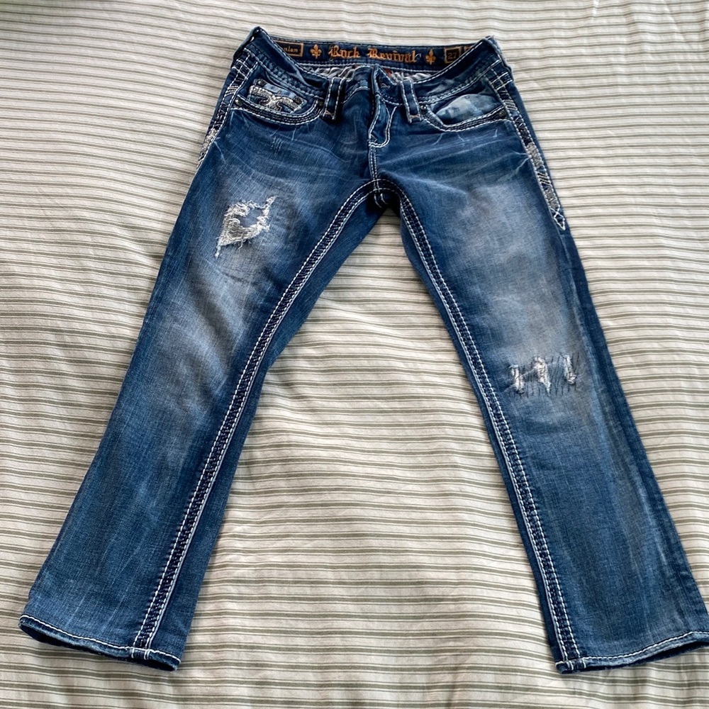 Rock Revival Crop Jean  - Lanlan